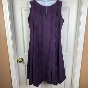 Escada Sport Plum Purple Fit Flare Career Dress 42